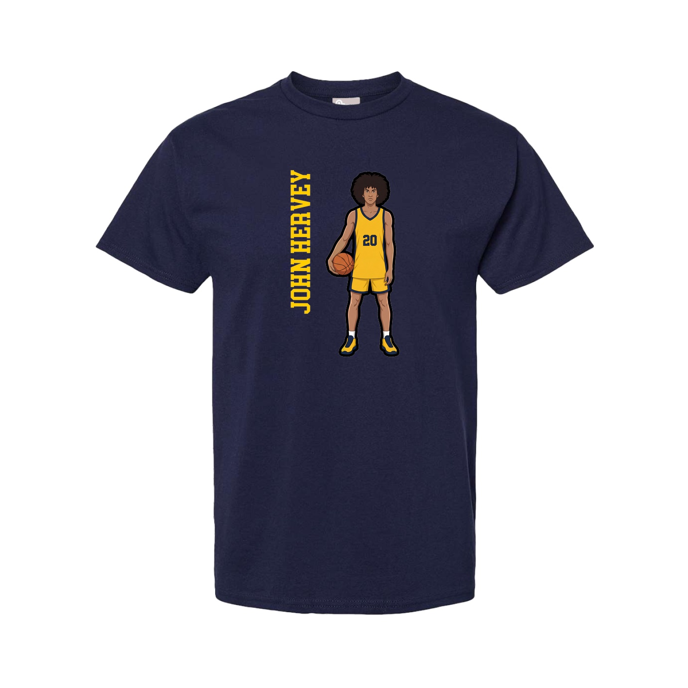 Youth Tee — Name Vertical in Navy