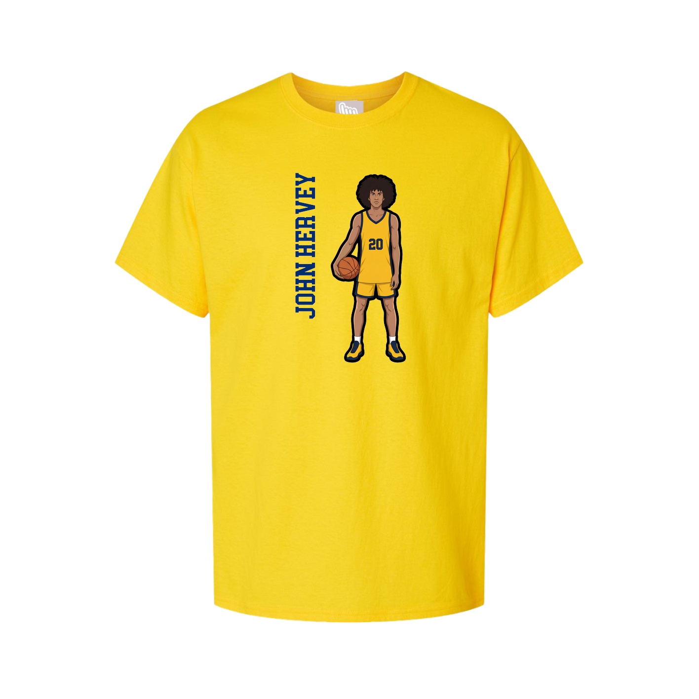 Youth Tee — Name Vertical in Gold