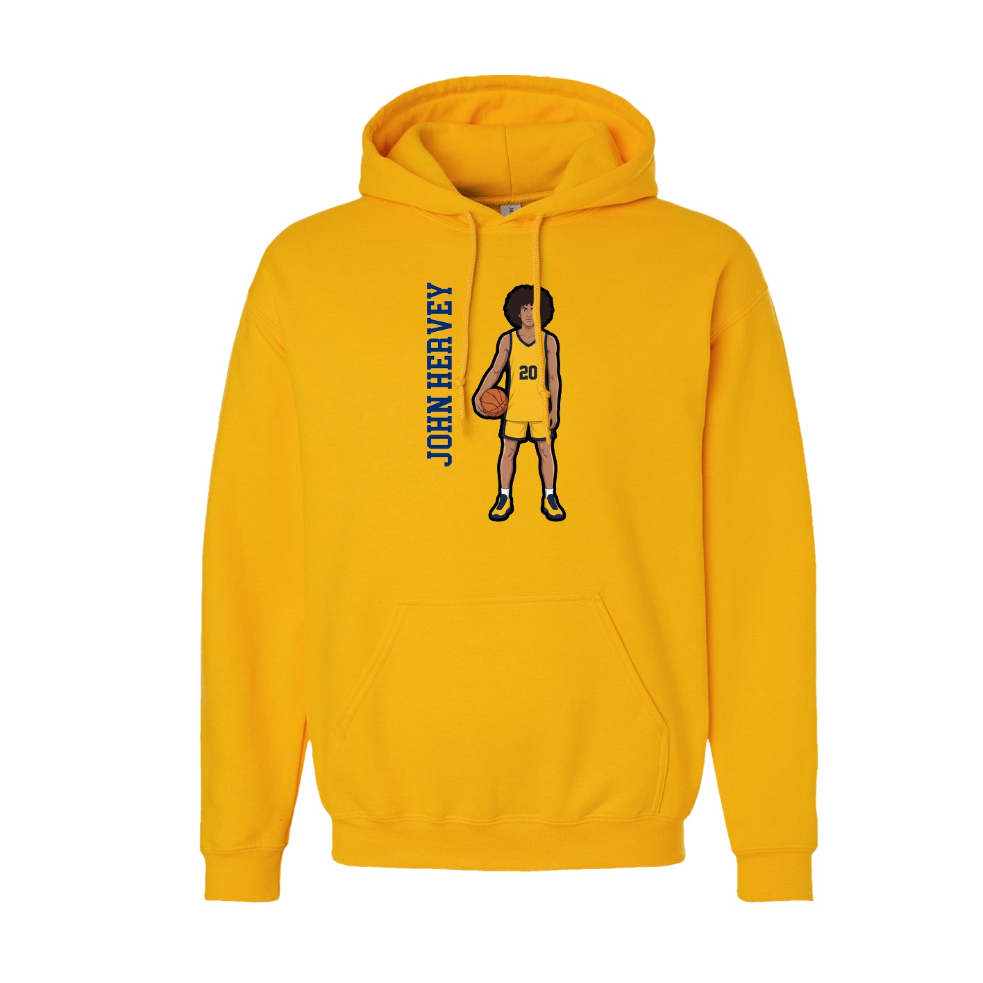 Youth Hoodie — Name Vertical in Gold