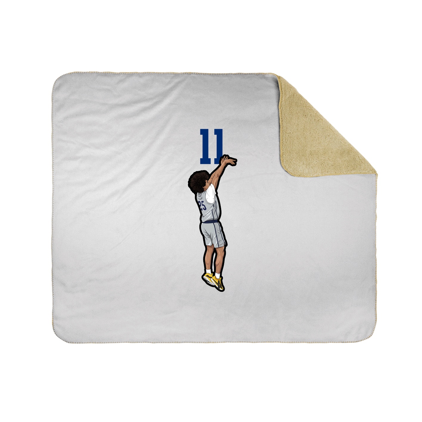 Throw Blanket — Number Top in White