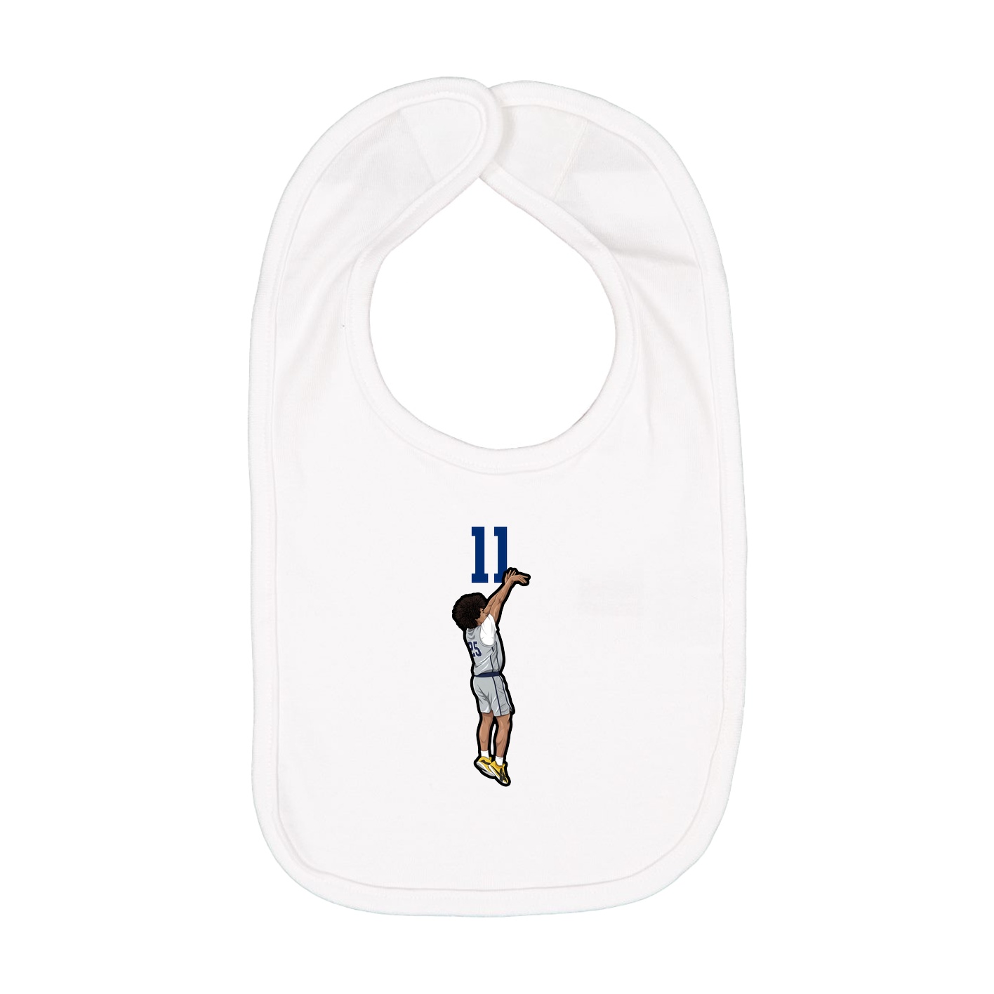 Infant Bib — Number Top in White