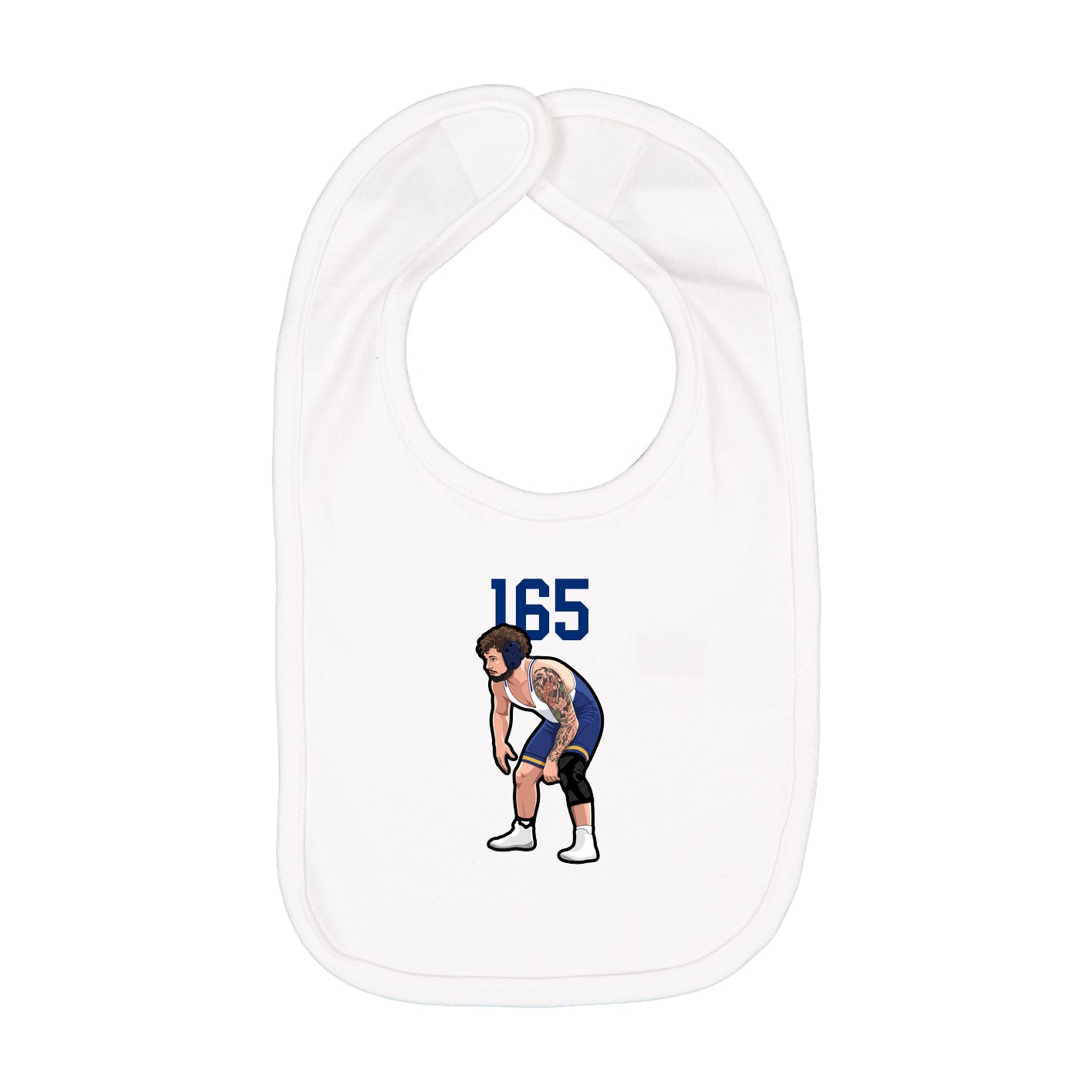 Infant Bib — Number Top in White