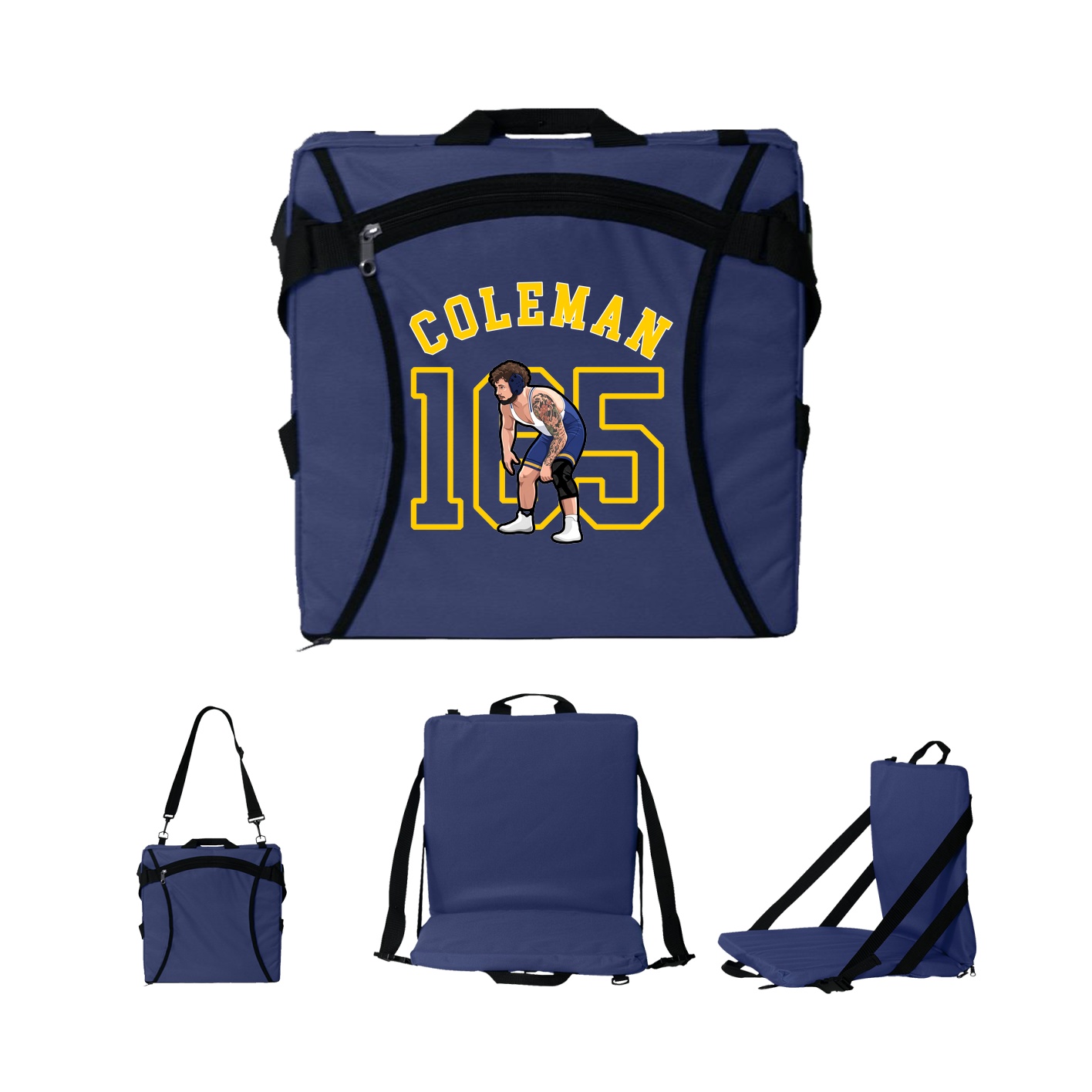 Folding Stadium Seat — Shirsey Arch in Navy