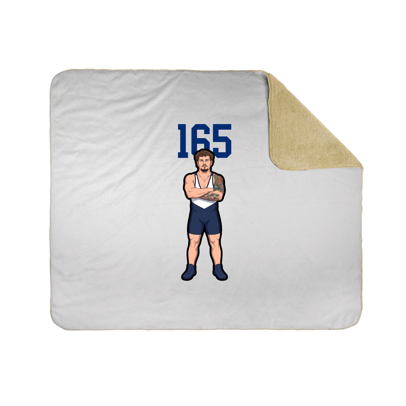 Throw Blanket — Number Top in White