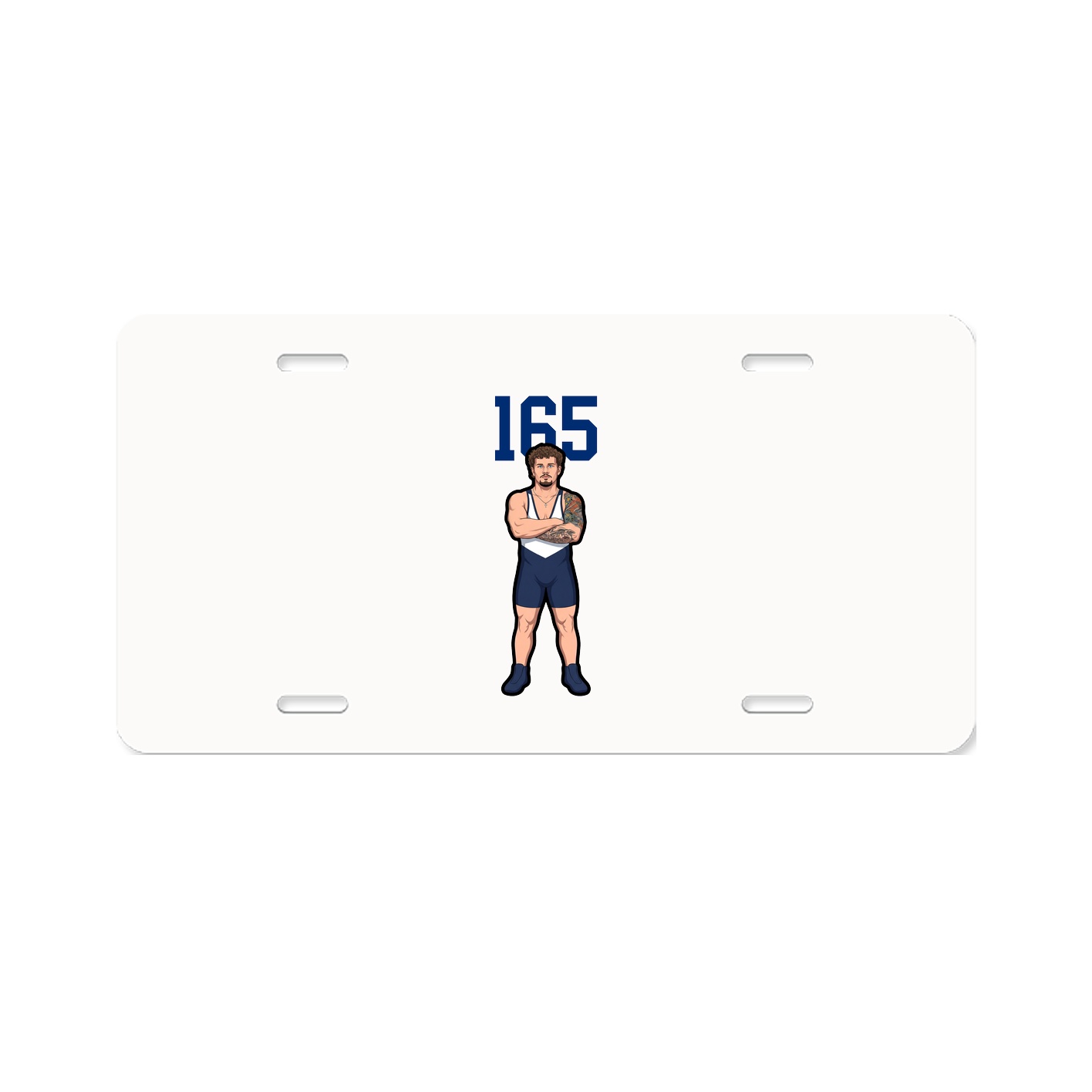 License Plate — Number Top in Classic