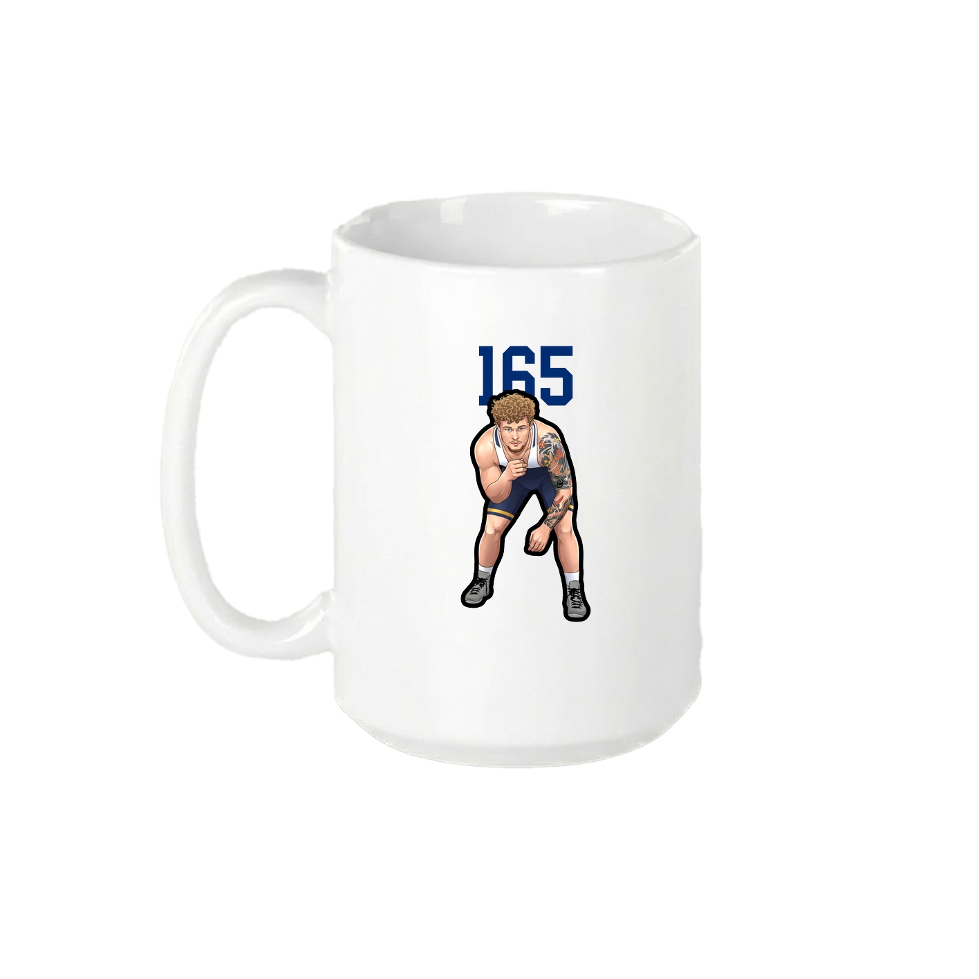 15oz Coffee Mug — Number Top in White