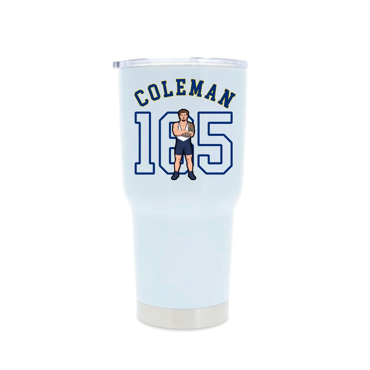 30oz Stainless Steel Tumbler — Shirsey Arch in White