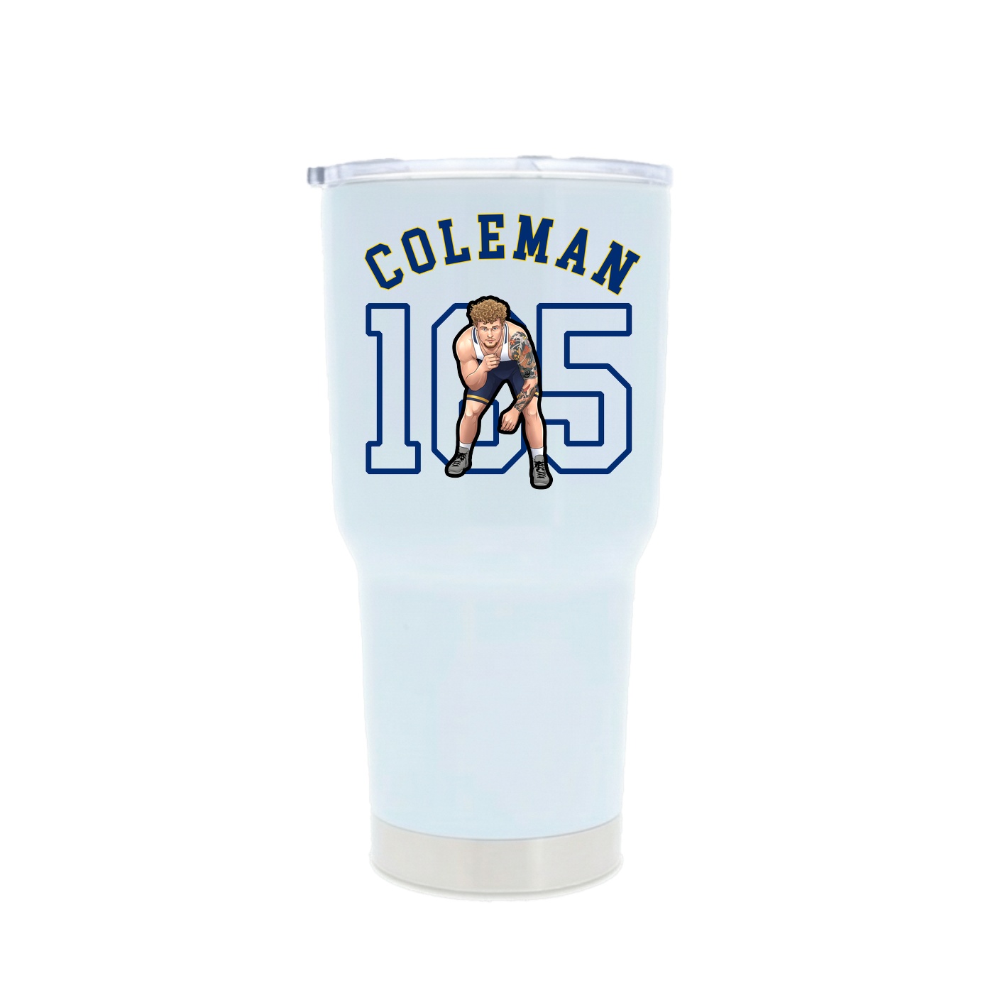 30oz Stainless Steel Tumbler — Shirsey Arch in White