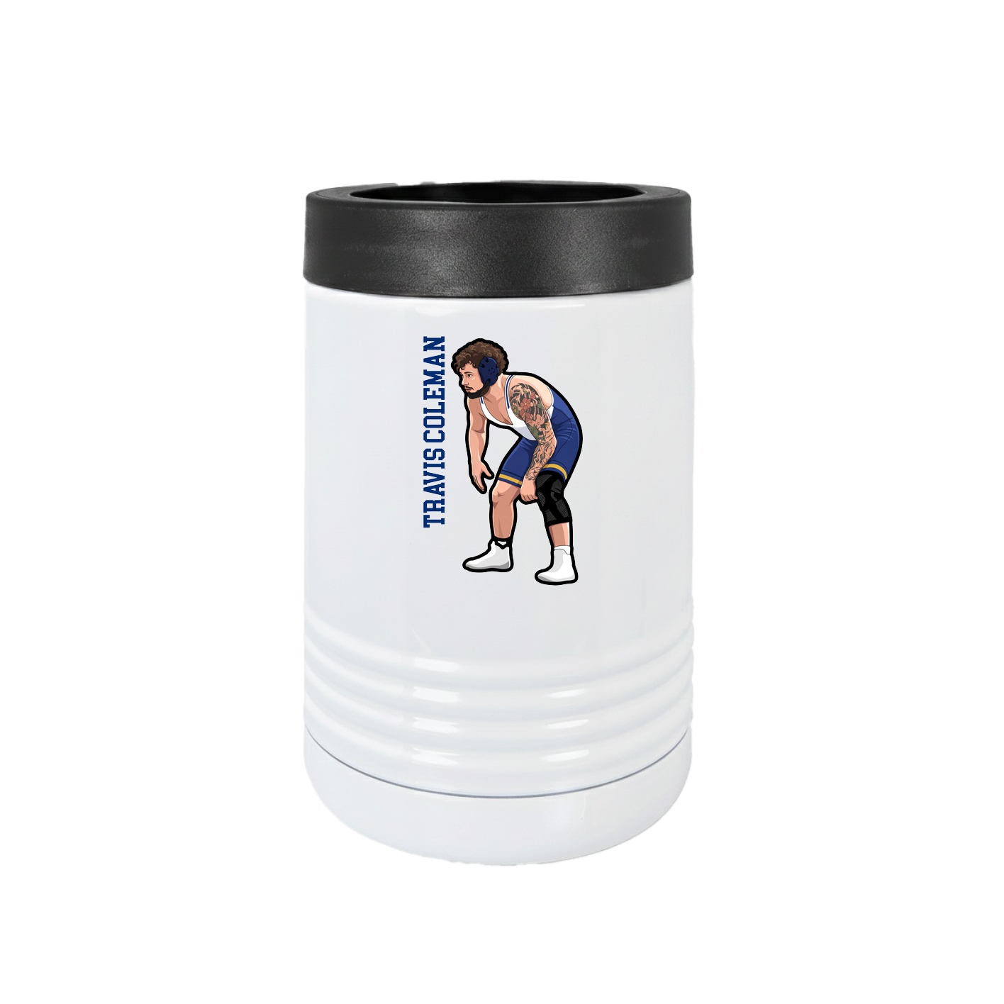 Beverage Holder — Name Vertical in White