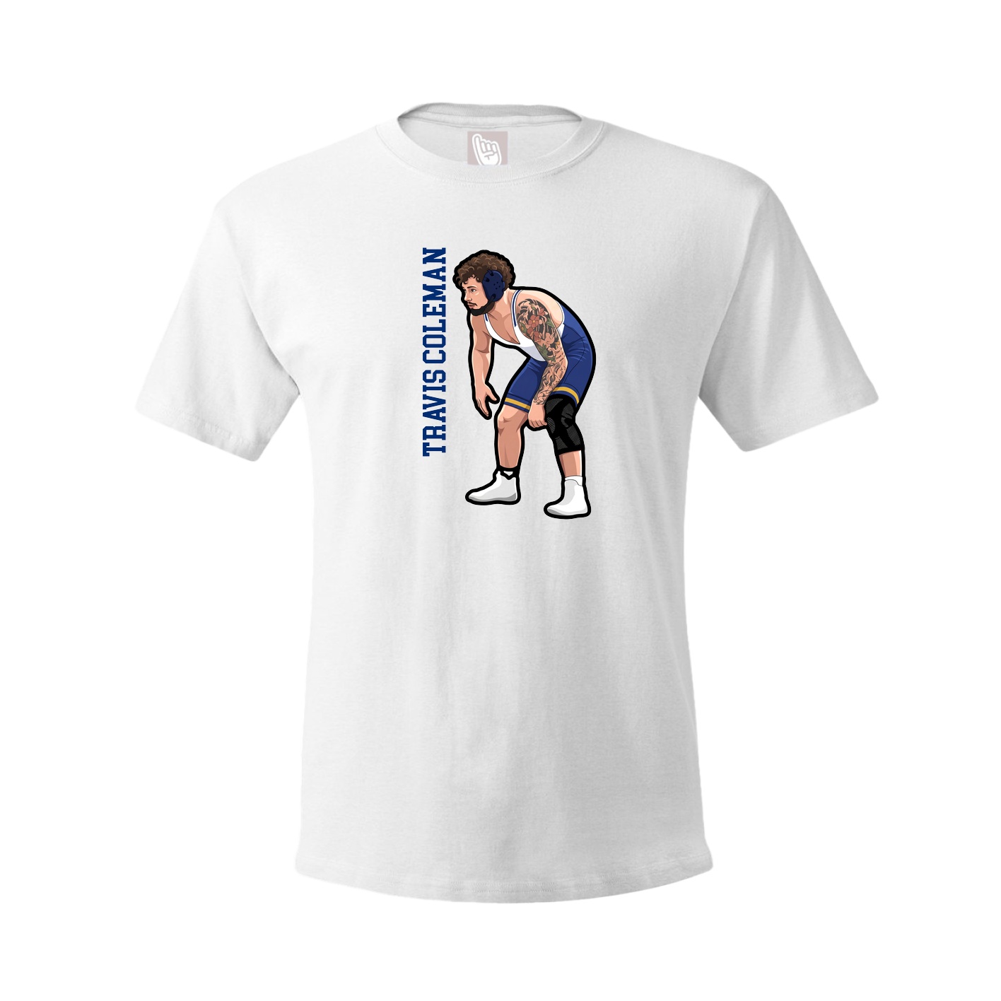 Youth Tee — Name Vertical in White