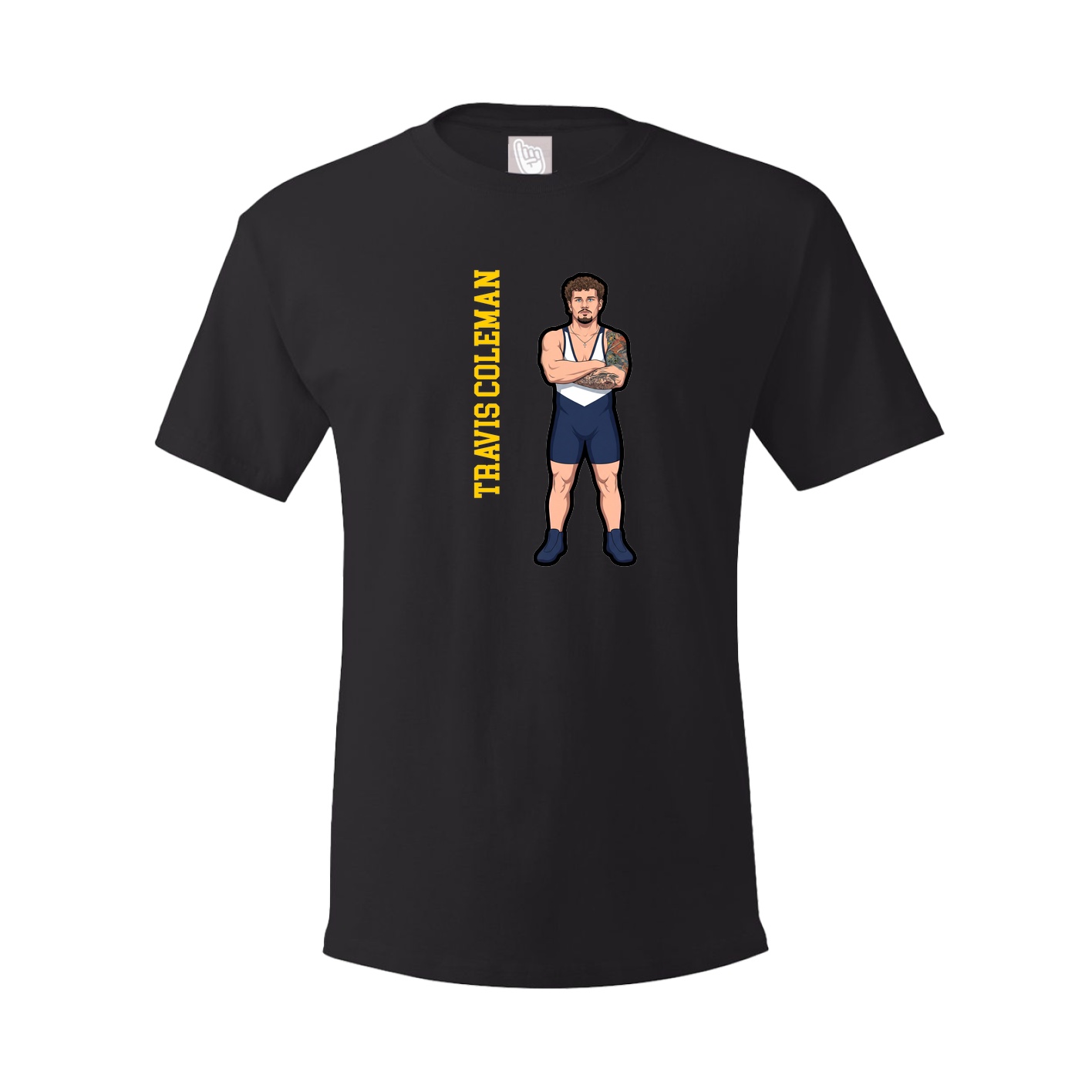 Tee — Name Vertical in Black
