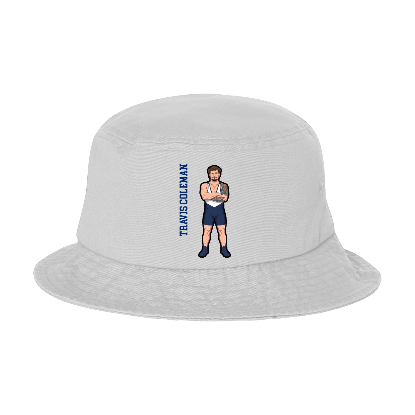 Bucket Cap — Name Vertical in White