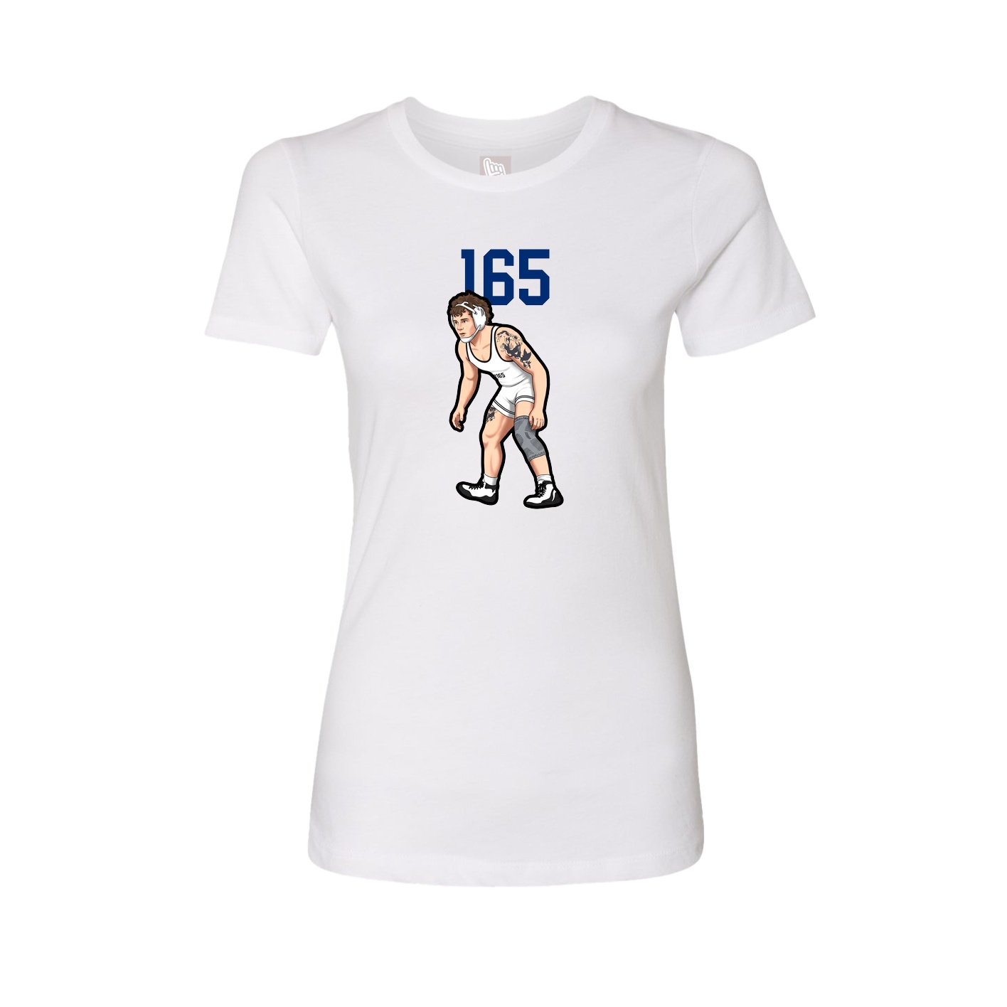 Fitted Women's Tee — Number Top in White
