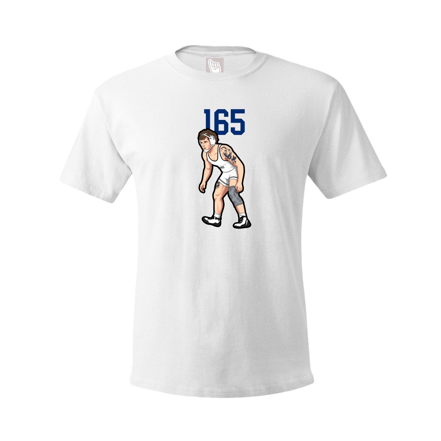 Youth Tee — Number Top in White