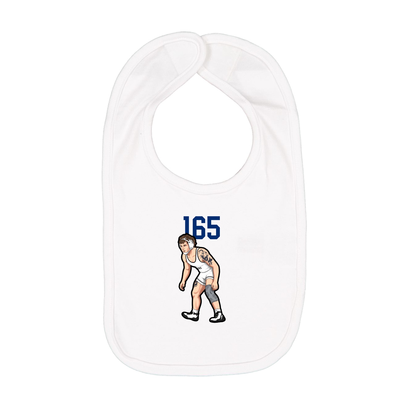 Infant Bib — Number Top in White