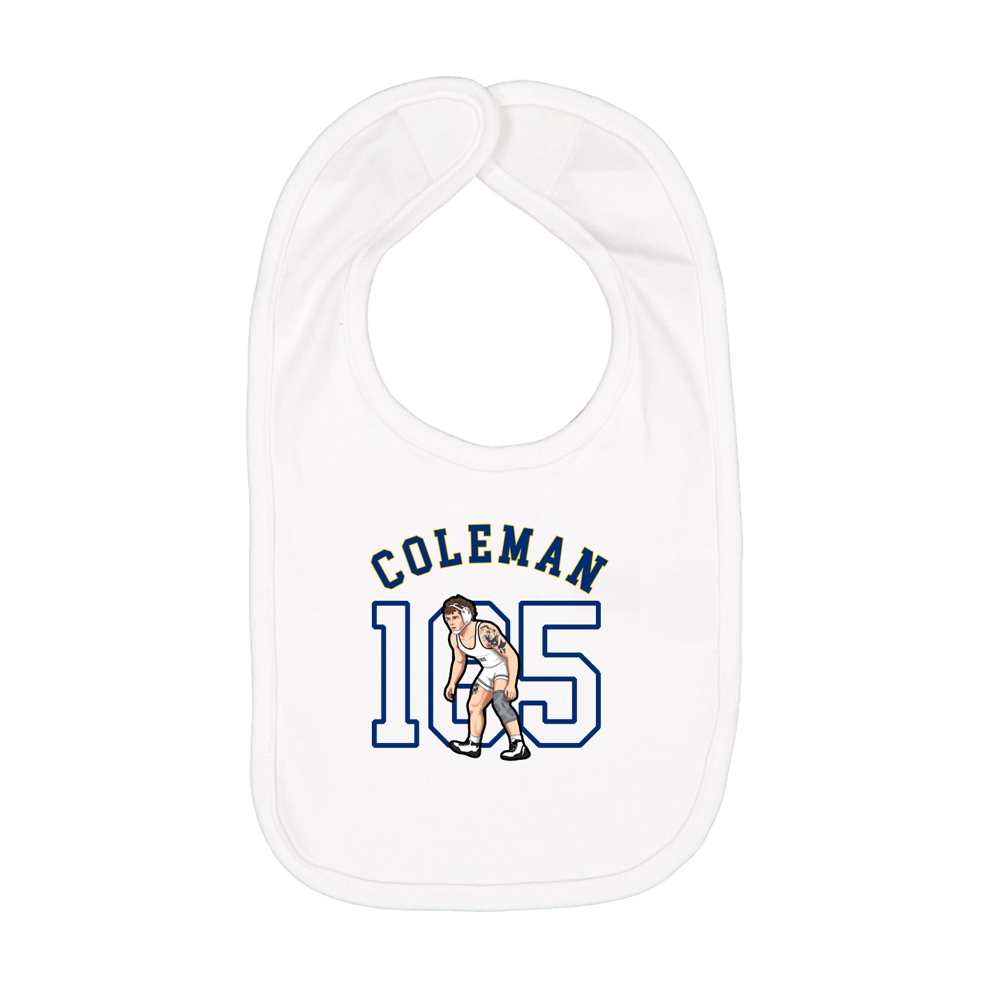 Infant Bib — Shirsey Arch in White