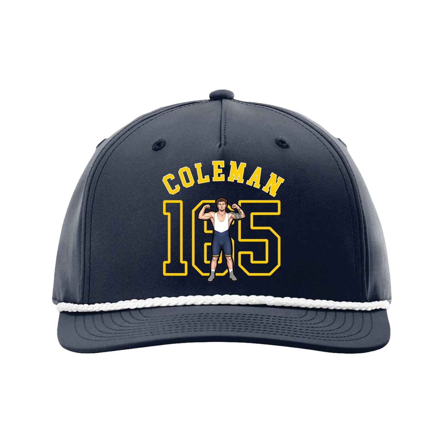 Five-Panel Classic Rope Cap — Shirsey Arch in Navy
