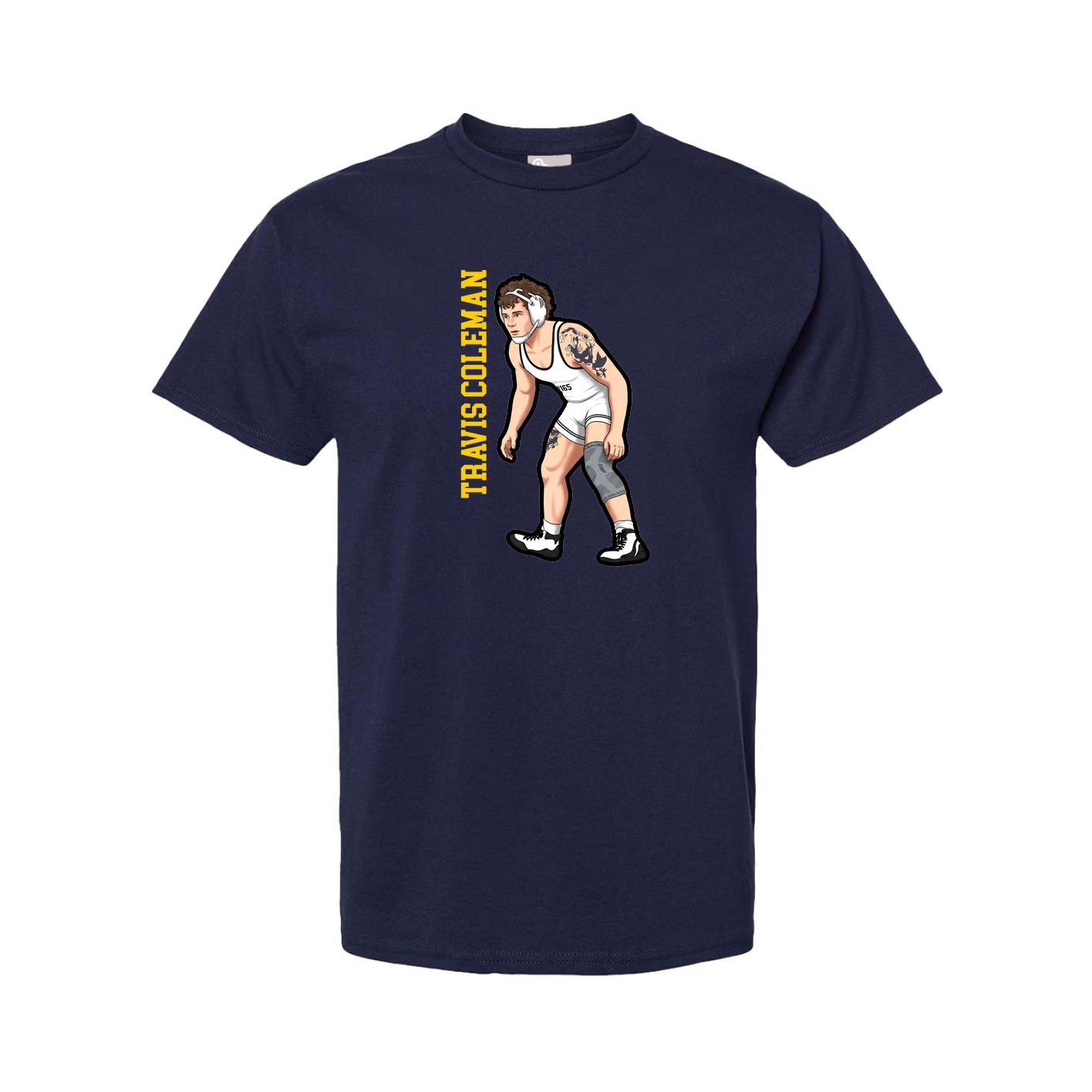 Youth Tee — Name Vertical in Navy
