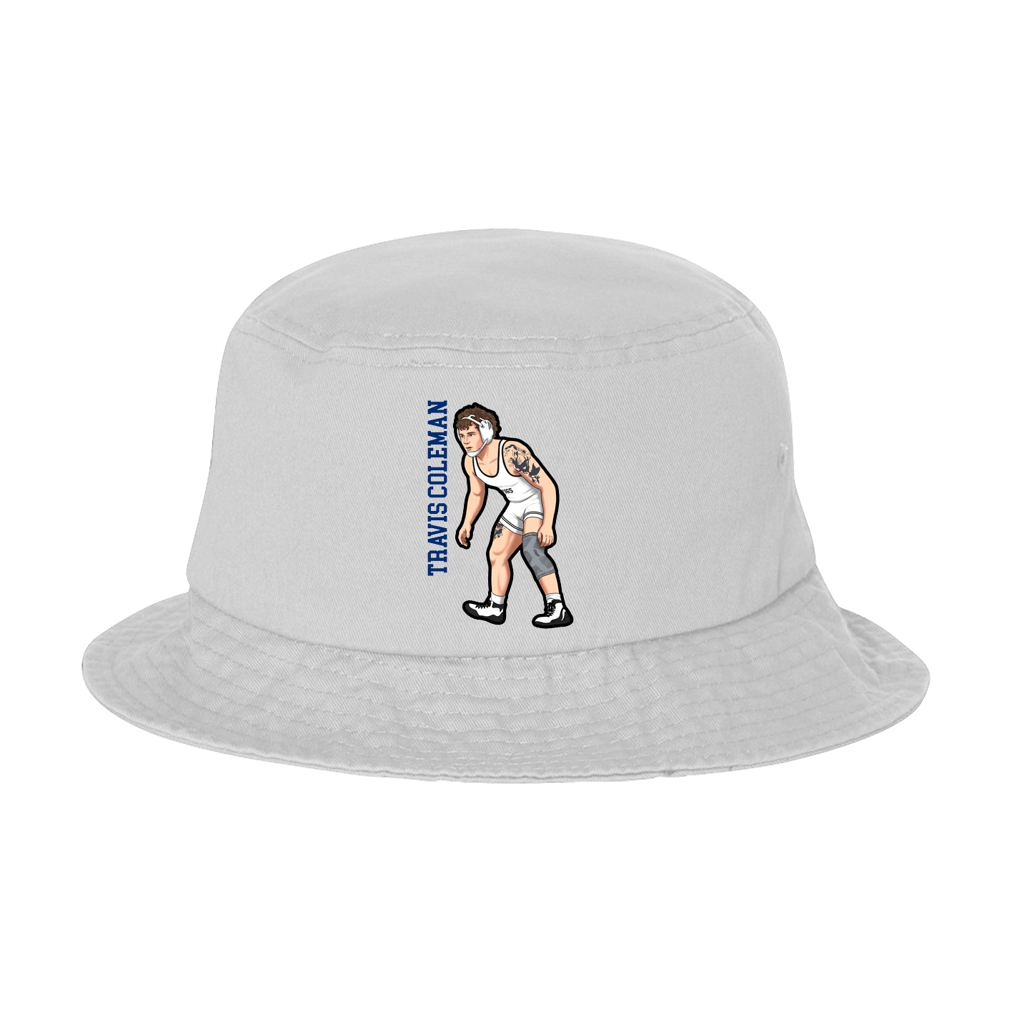 Bucket Cap — Name Vertical in White