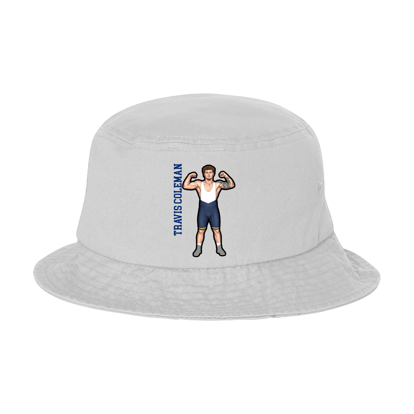 Bucket Cap — Name Vertical in White