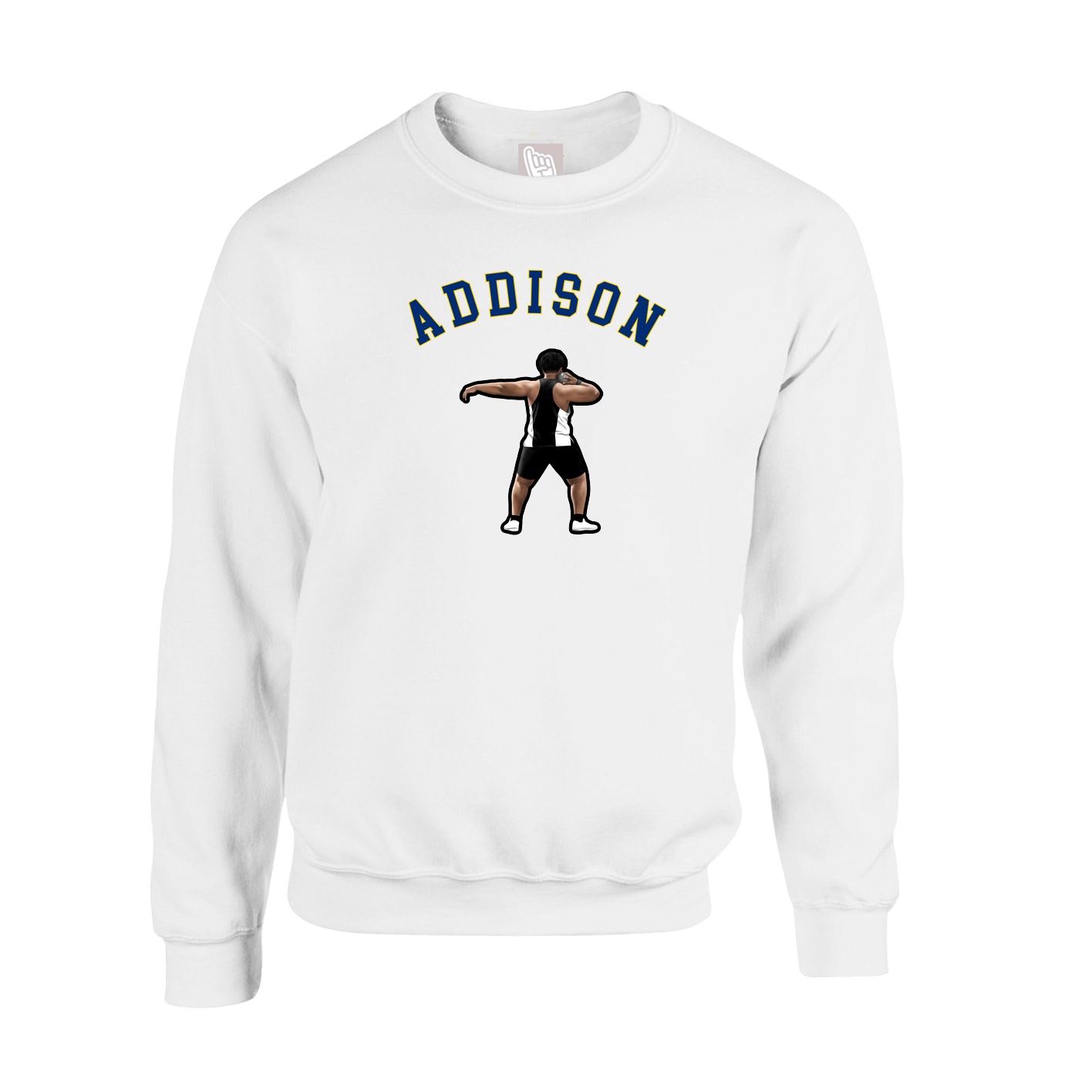 Fleece Crew — Shirsey Arch in White