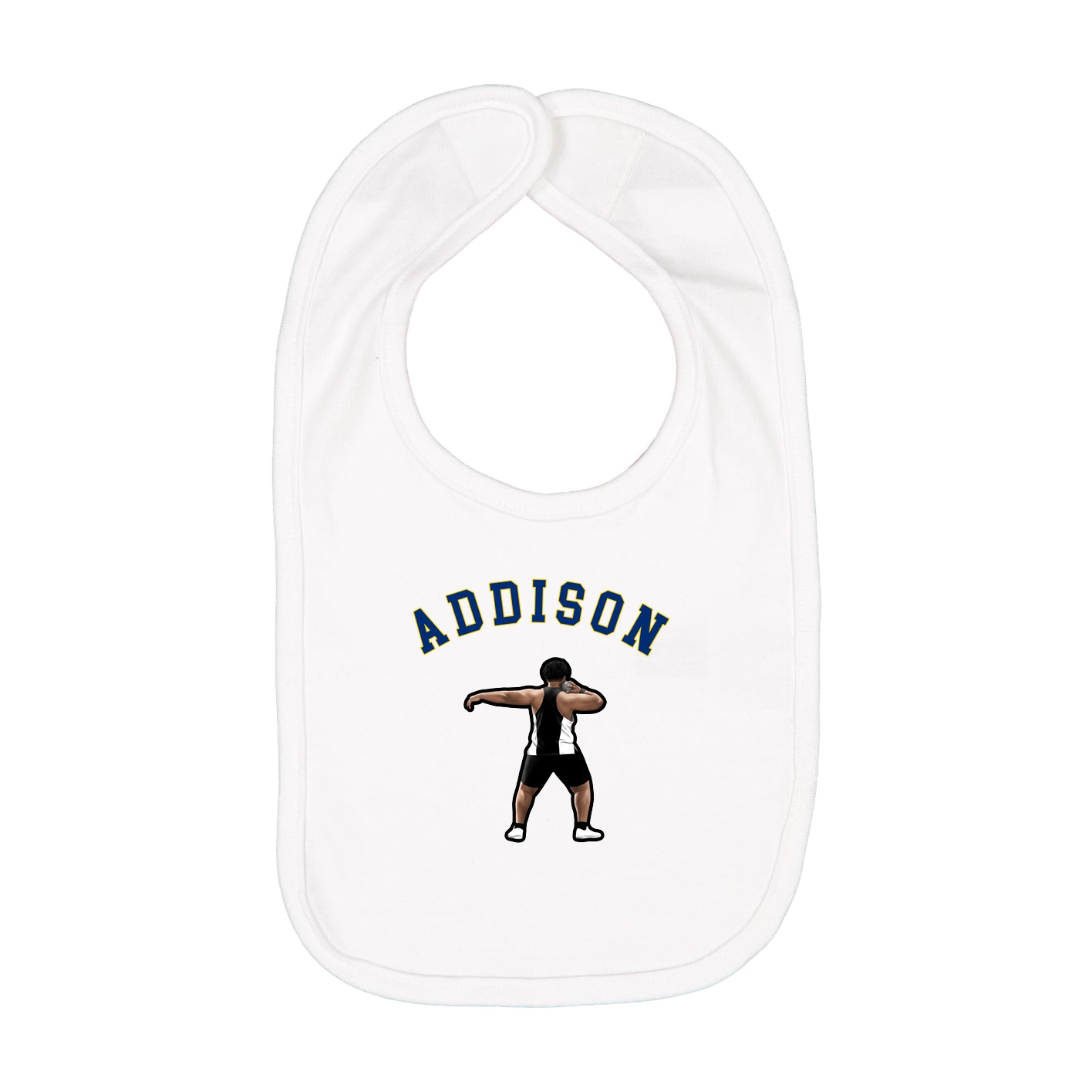 Infant Bib — Shirsey Arch in White