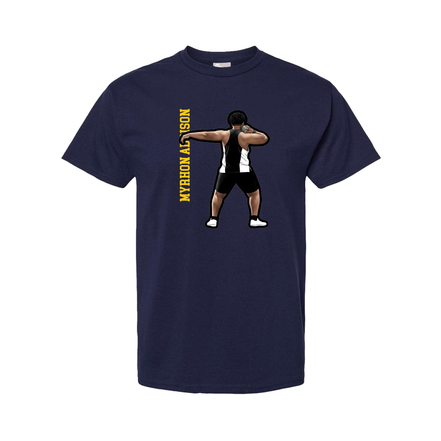 Youth Tee — Name Vertical in Navy
