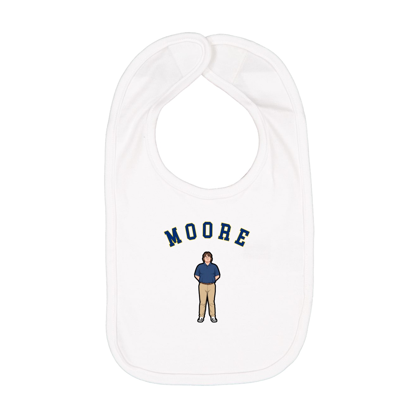 Infant Bib — Shirsey Arch in White