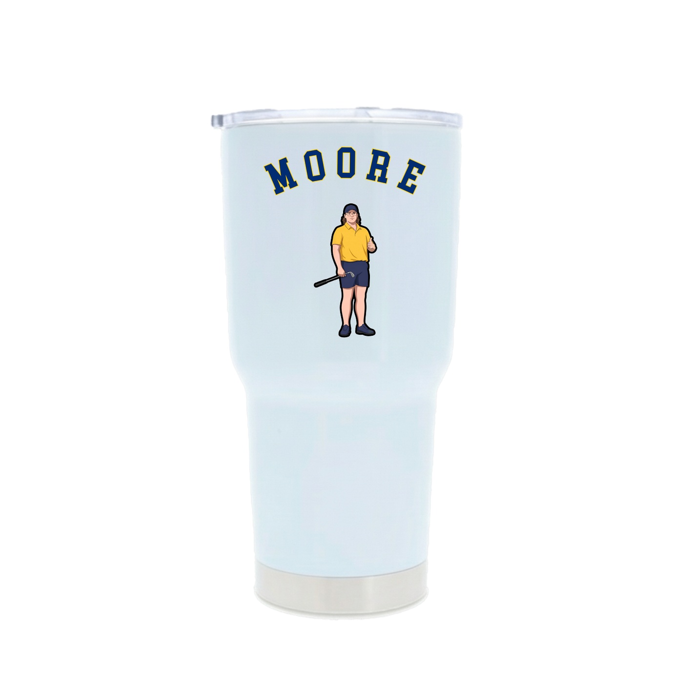 30oz Stainless Steel Tumbler — Shirsey Arch in White