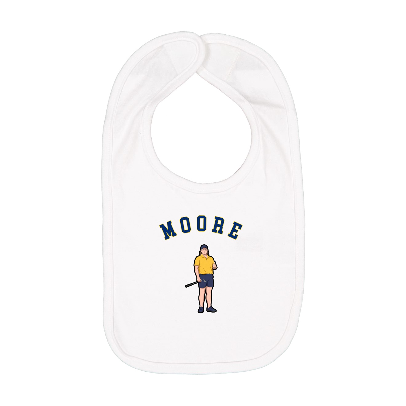 Infant Bib — Shirsey Arch in White