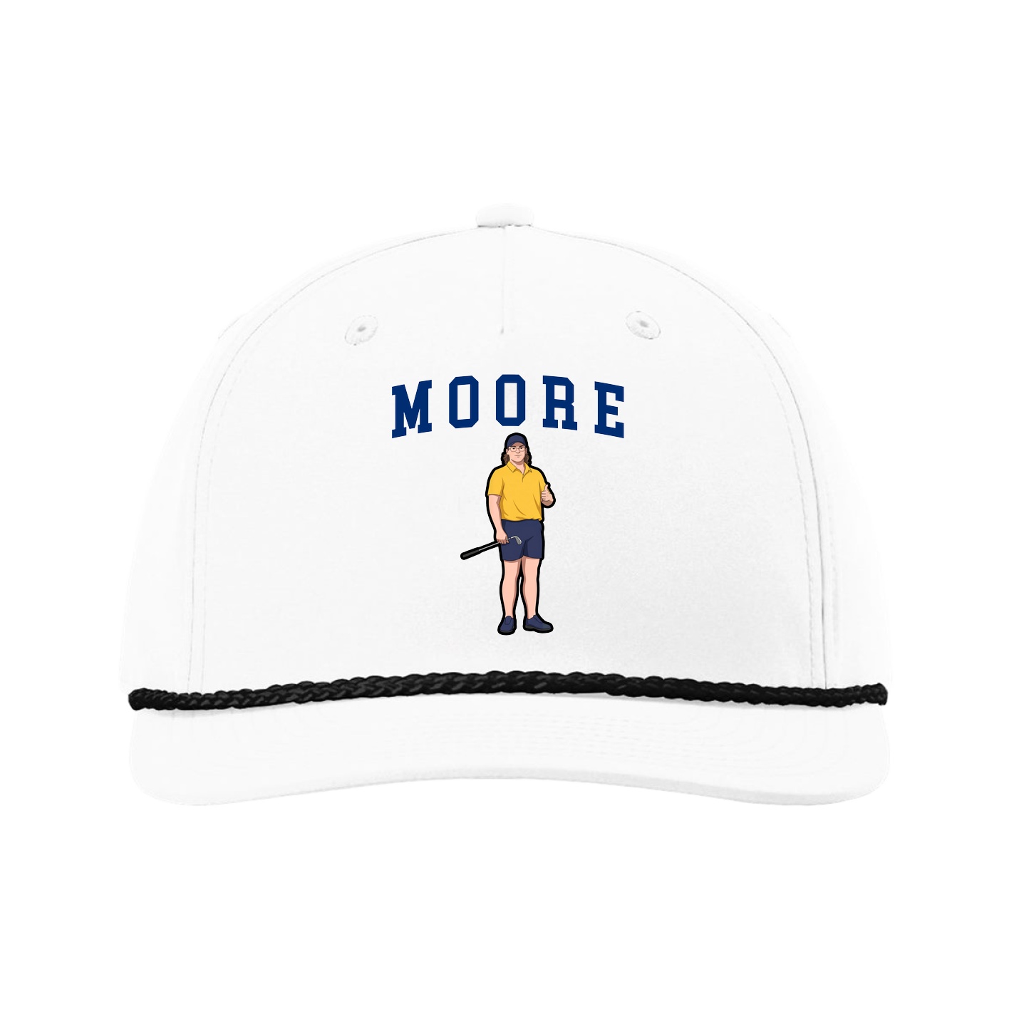 Five-Panel Classic Rope Cap — Shirsey in White