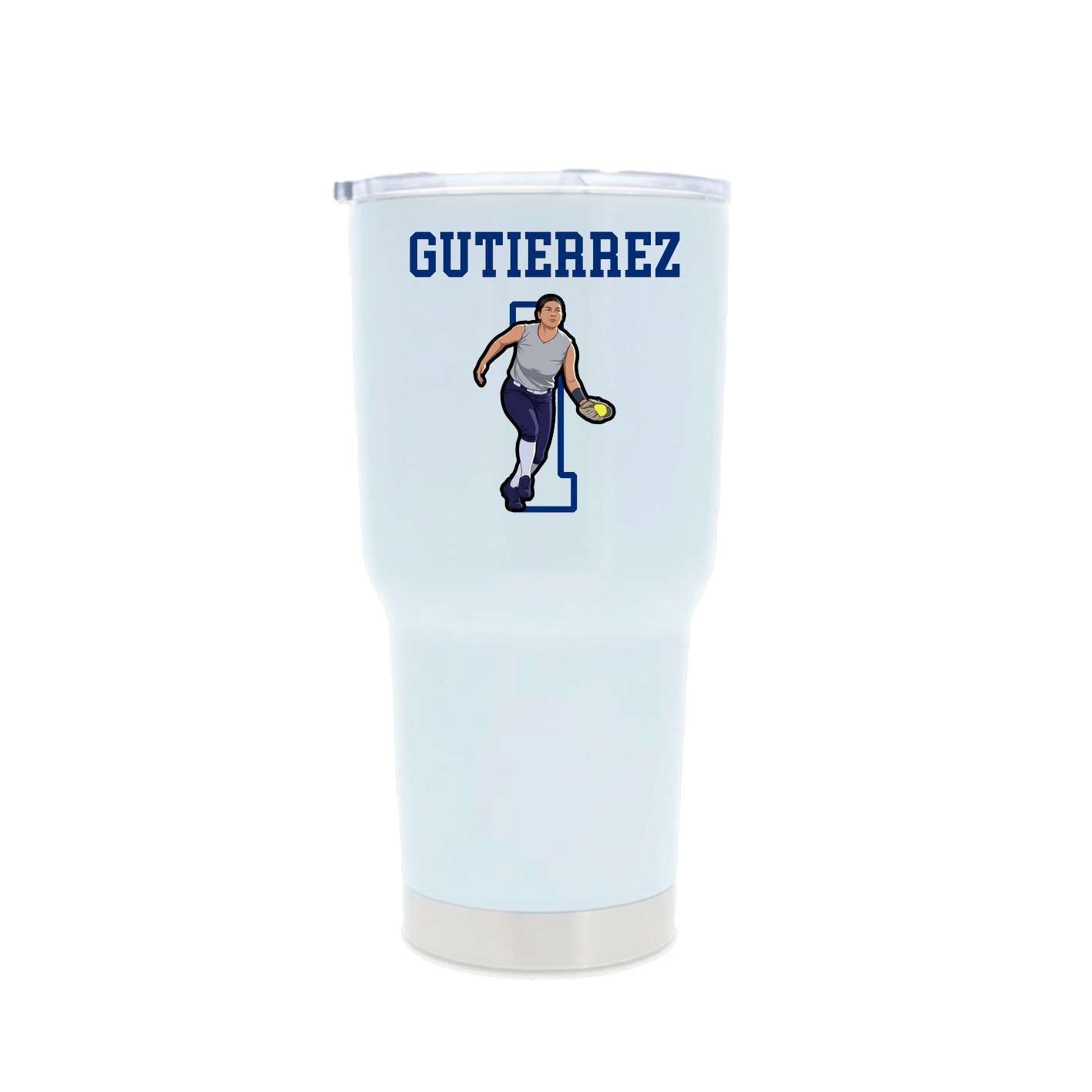 30oz Stainless Steel Tumbler — Shirsey in White