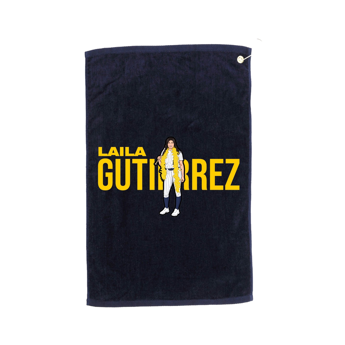 Golf Towel — Player Name in Navy