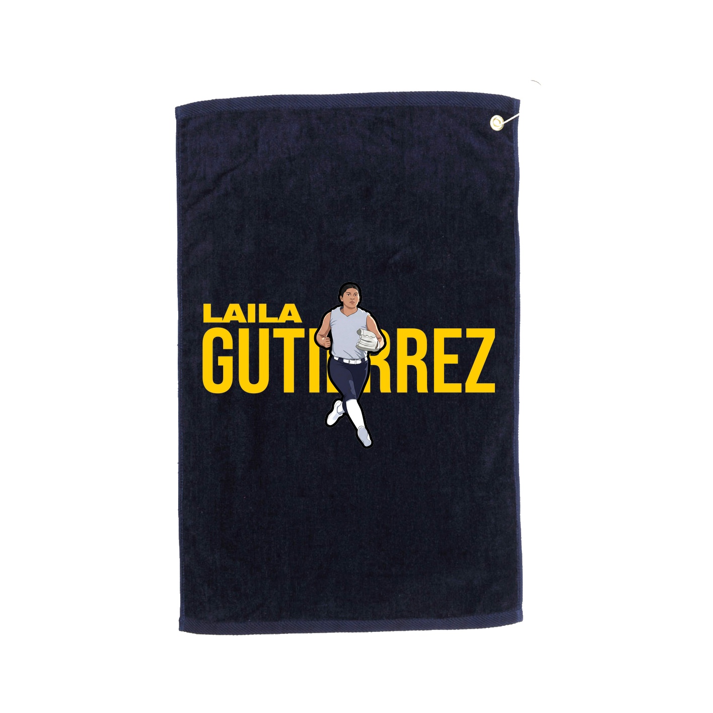 Golf Towel — Player Name in Navy