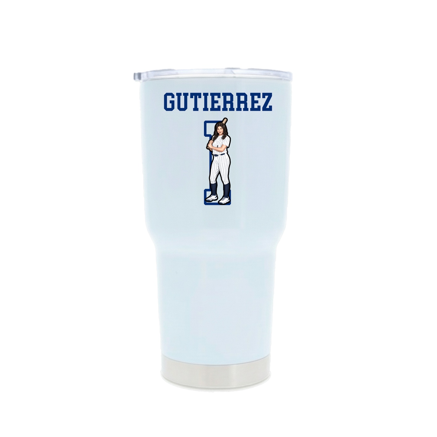 30oz Stainless Steel Tumbler — Shirsey in White