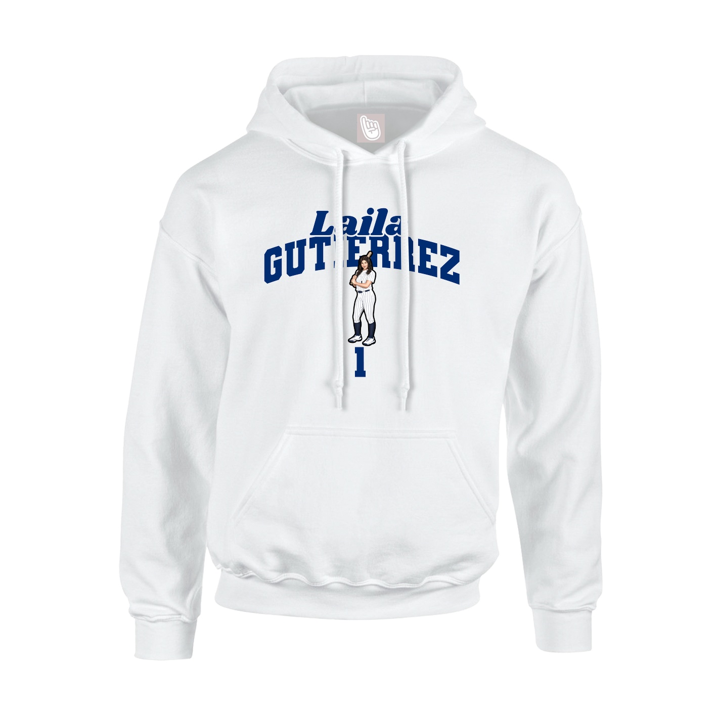Youth Hoodie — Signature Arch in White