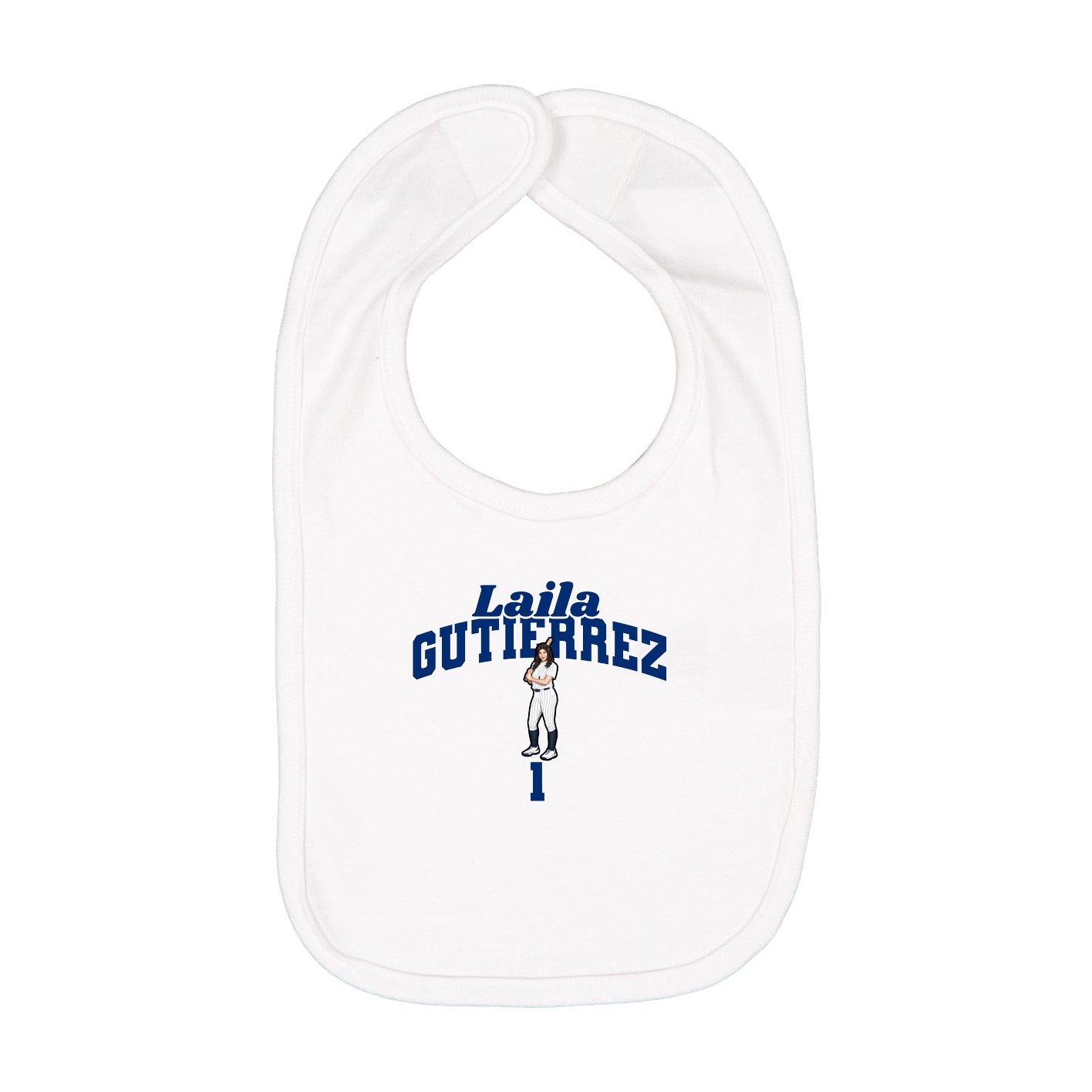 Infant Bib — Signature Arch in White