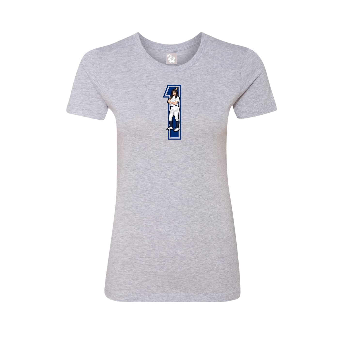 Womens Tee — Number in Grey