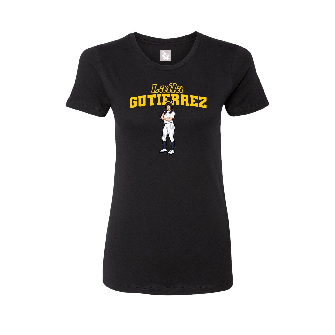 Womens Tee — Name Arch in Black