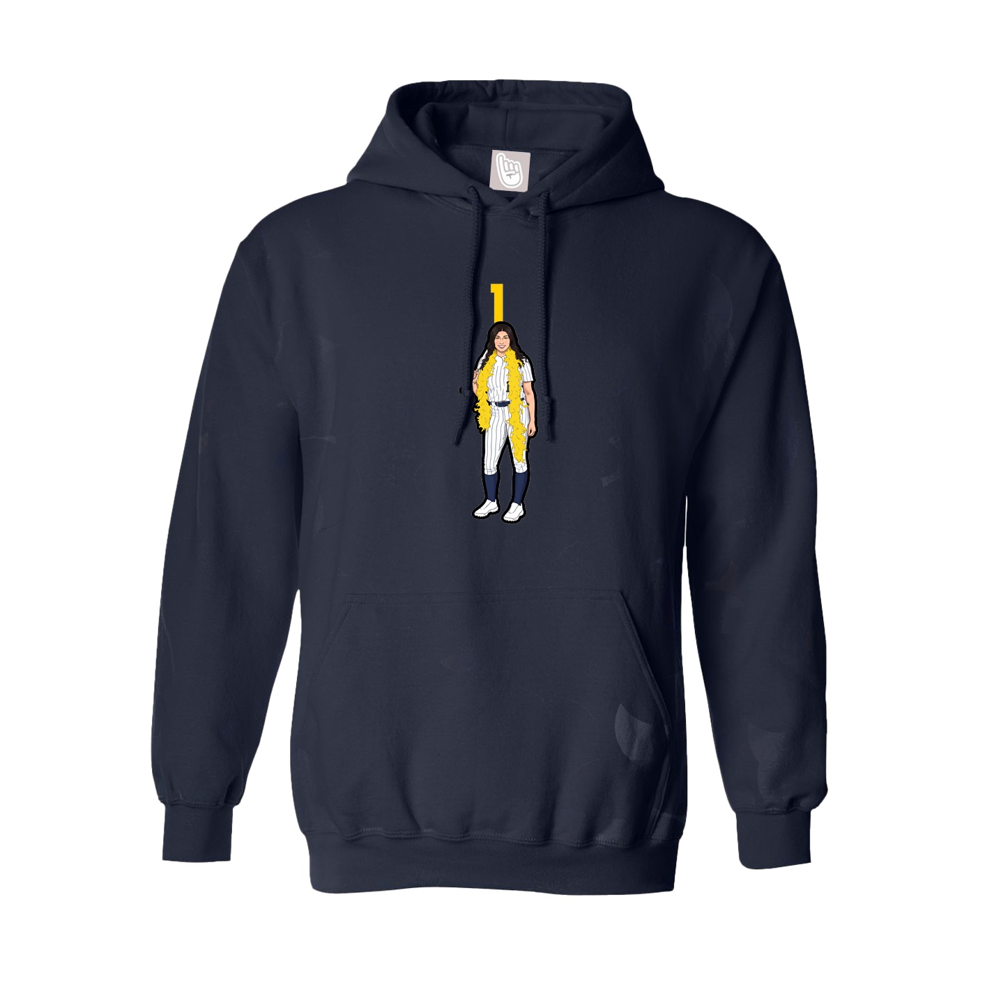 Hoodie — Number Top in Navy