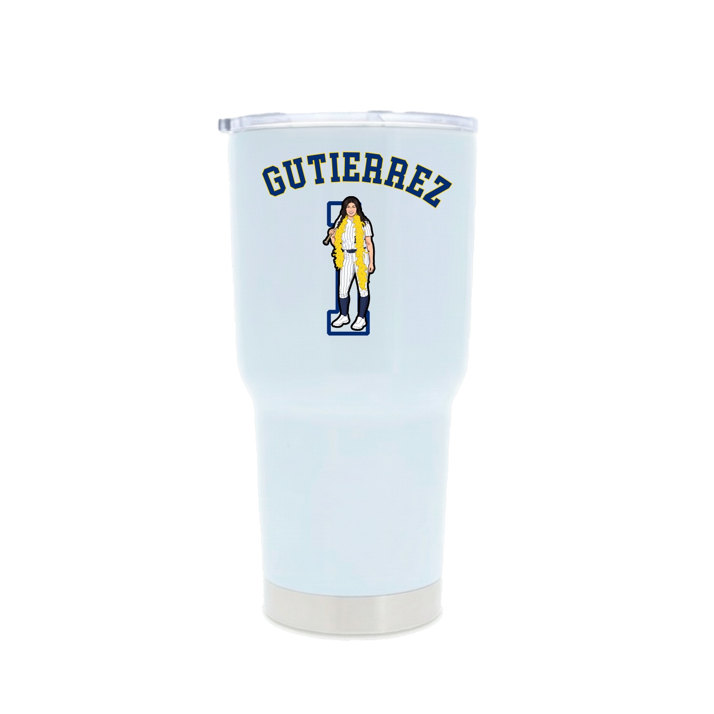 30oz Stainless Steel Tumbler — Shirsey Arch in White