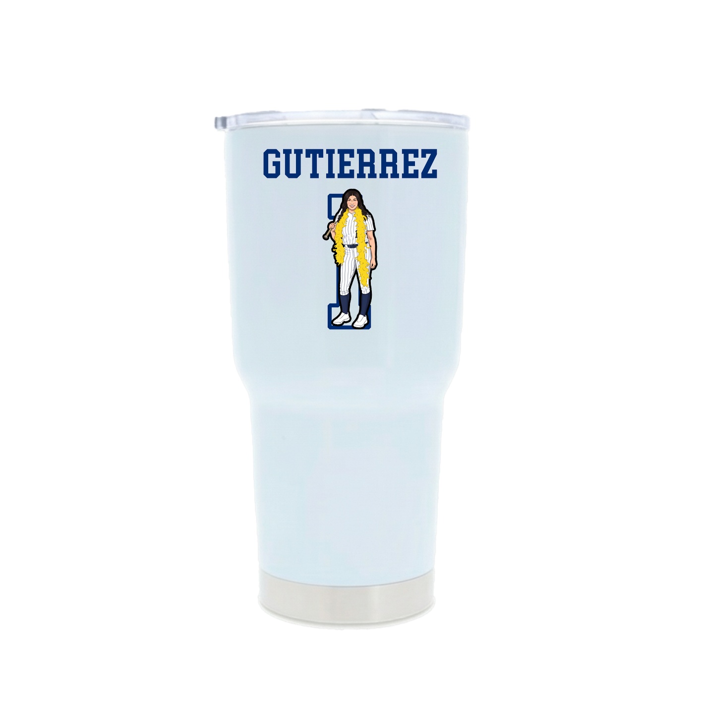 30oz Stainless Steel Tumbler — Shirsey in White