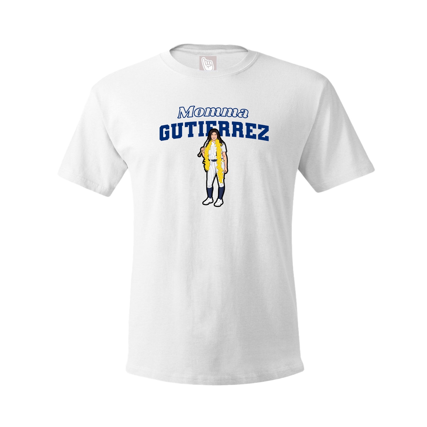 Youth Tee — Mothers Day Block in White