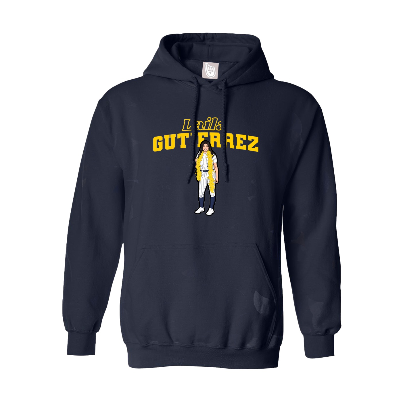Hoodie — Name Arch in Navy