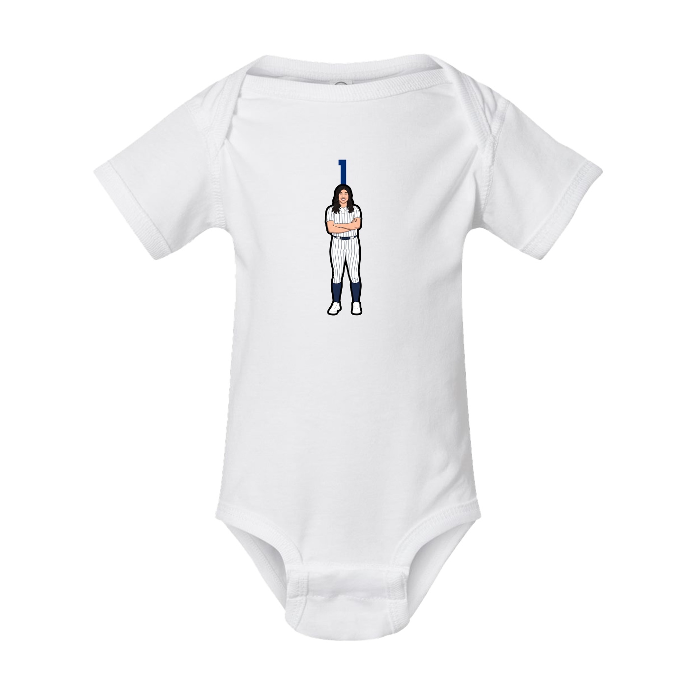 Baby Onesie — Number Top in White