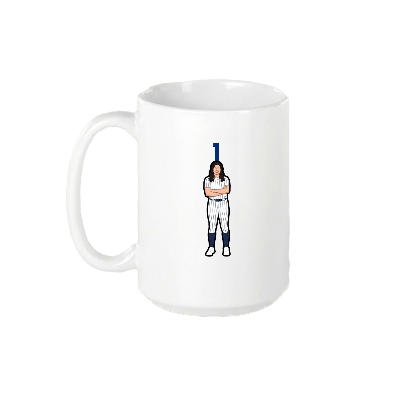 15oz Coffee Mug — Number Top in White