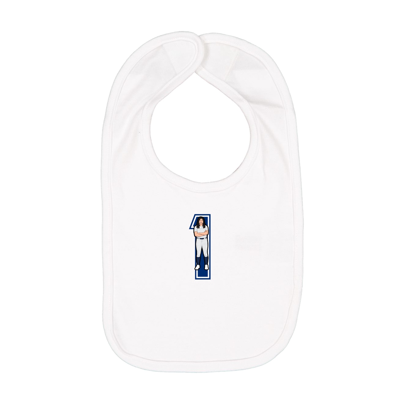 Infant Bib — Number in White