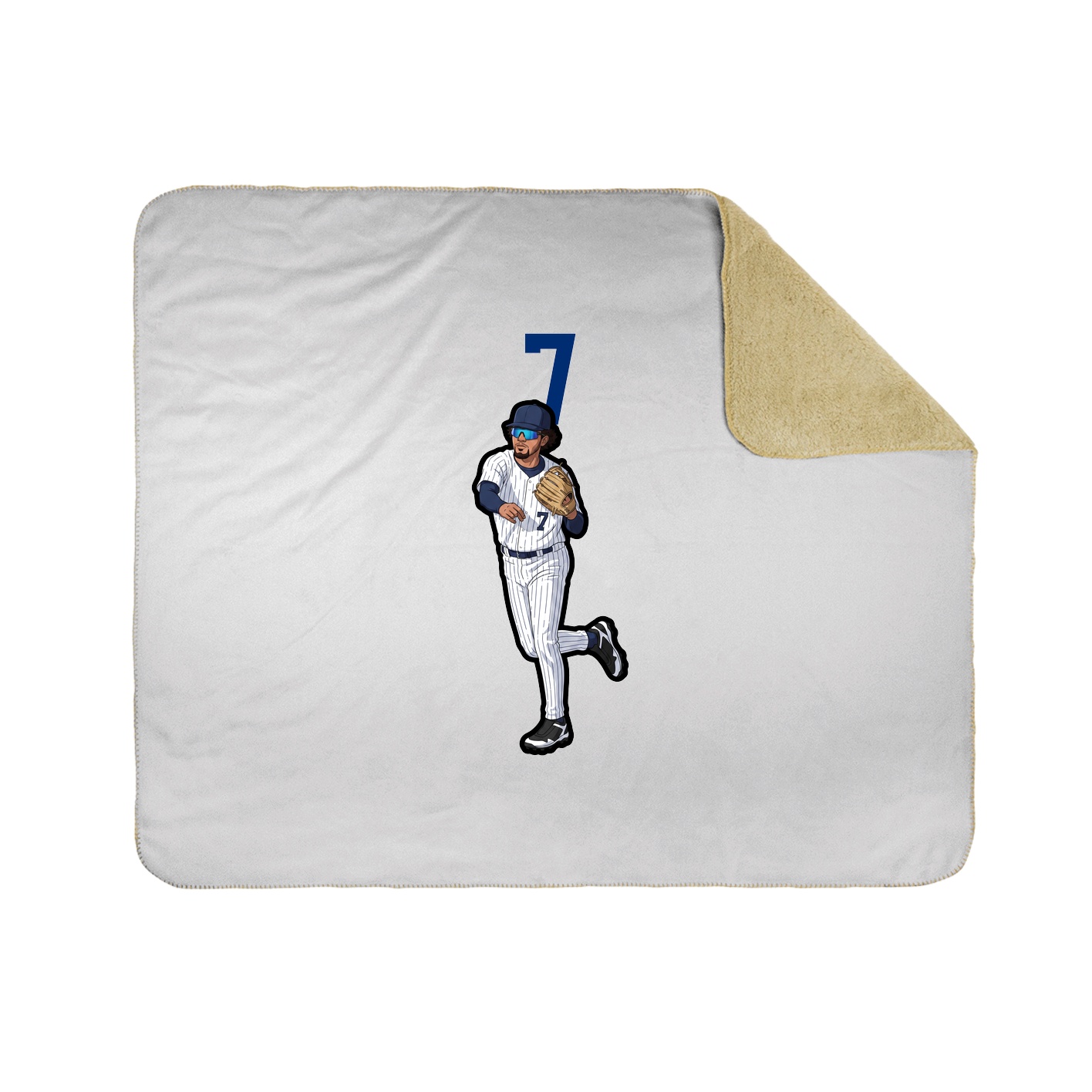 Throw Blanket — Number Top in White