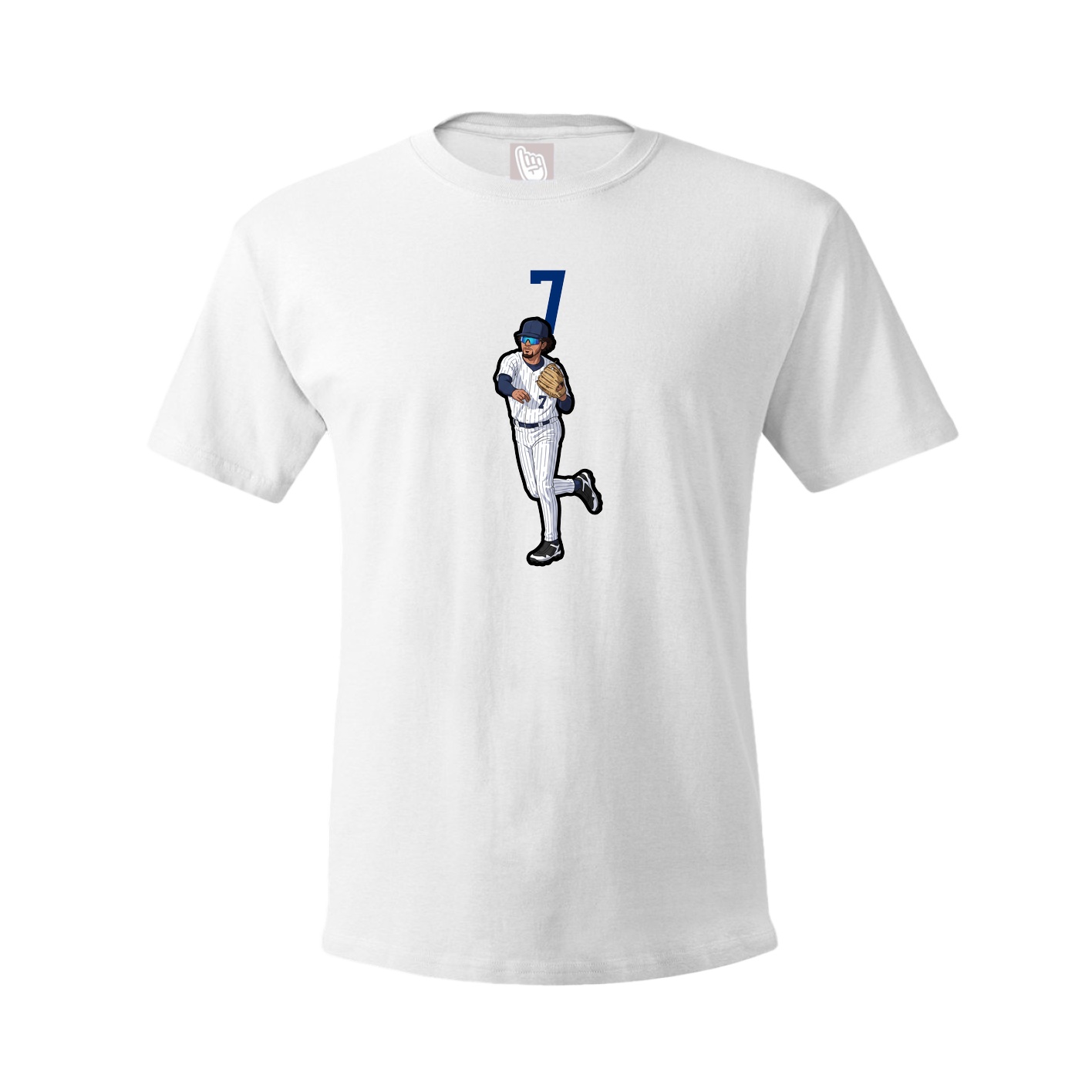 Youth Tee — Number Top in White