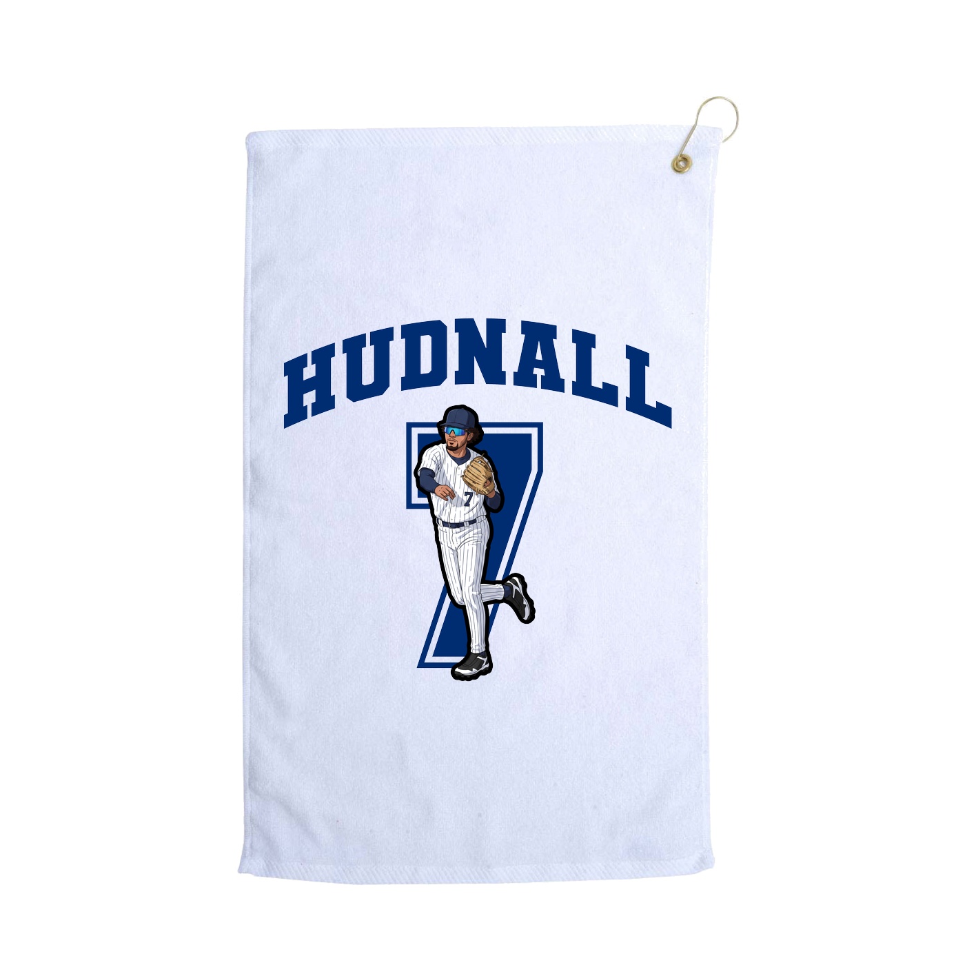 Golf Towel — Number in White